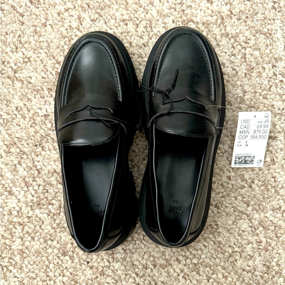 H&M Platform Loafers in Black